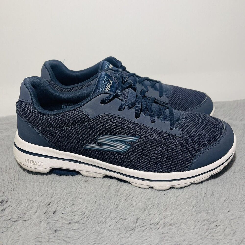 Skechers Men's Sz US 11.5 Performance 55519/NVBL Go Walk 5 Demitasse Sneakers - Picture 4 of 14